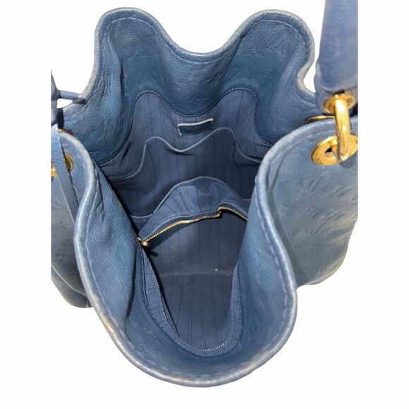 Louis Vuitton Artsy MM Hobo Tote Bag Blue Monogram Empreinte Leather - Picture 3 of 4